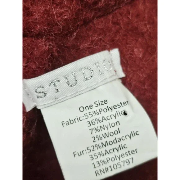 Studio Burgundy Cape Women's - Picture 6 of 6